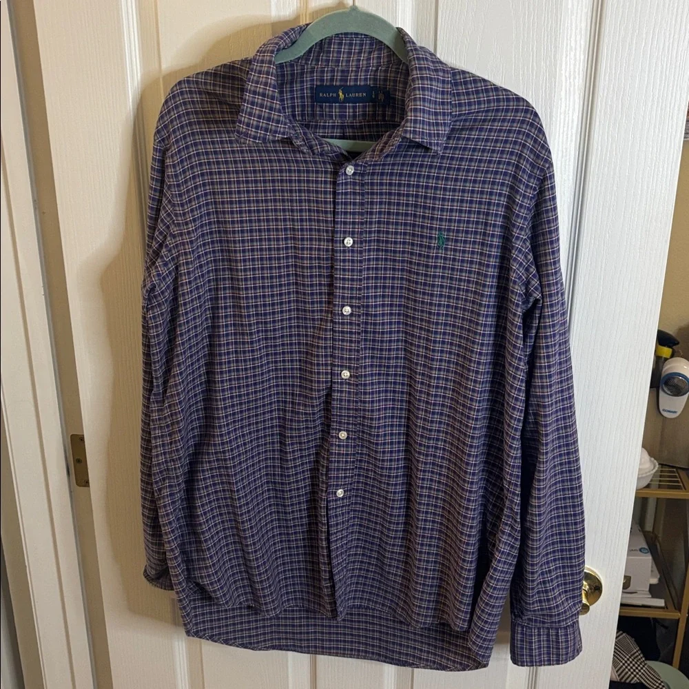 RALPH LAUREN | plaid button down Ralph‎ Lauren shirt, size large - EUC